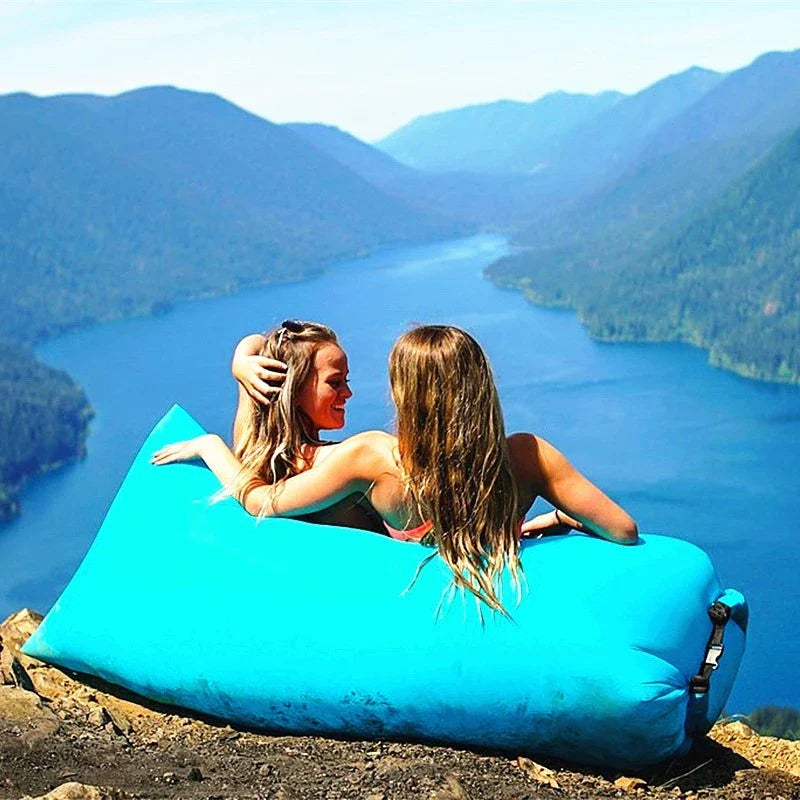 Comfortable and durable inflatable air sofa for outdoor relaxation and lounging