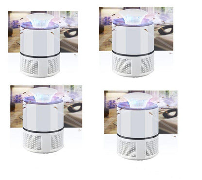 Quiet Mosquito Repelling Lamp - Effective insect zapper with low-noise fan, 360-400nm purple light, and automatic on/off sensor