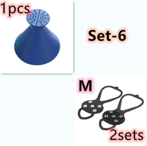 Silicone Non-Slip Shoe Grips for ice and snow safety in multiple colors