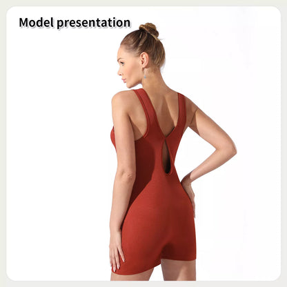 Black and Red Brown Bodysuit with Snap Closure for a sleek silhouette