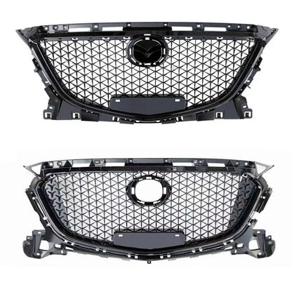 M10 model three-section front shovel car tail for Unksera vehicles in honeycomb silver finish