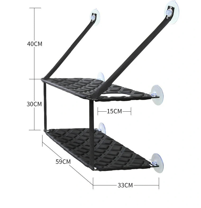 Cat Hammock Window Resting Seat Perch for indoor cats, available in multiple colors