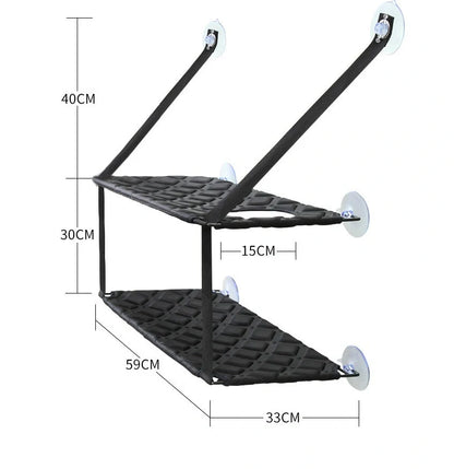 Cat Hammock Window Resting Seat Perch for indoor cats, available in multiple colors