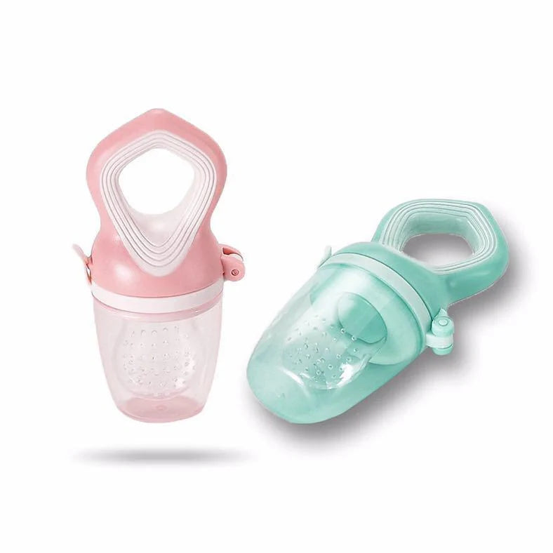 Light pink silicone baby pacifier with food-grade materials and 120°C temperature resistance