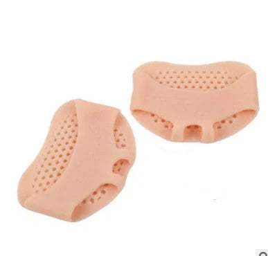 Honeycomb silicone front pads for high heels in black, white, and skin tone