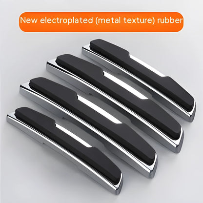 Black plastic silicone car door bumper strips four-piece set for door edge protection