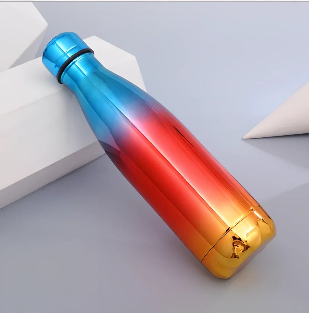 Stainless steel thermal water bottle with 500ml capacity and vacuum insulation technology