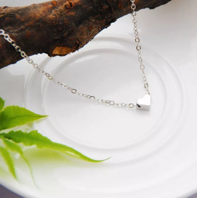 Heart & Soul Choker Necklace in gold and silver with adjustable length