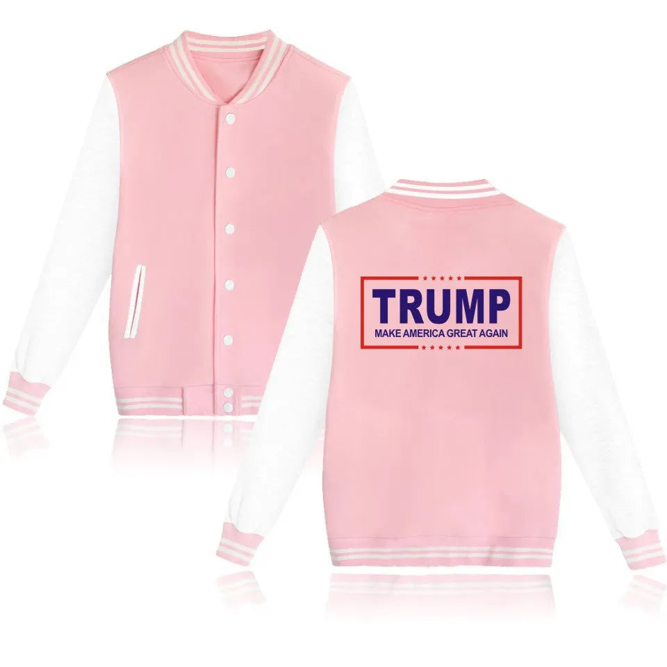 President Trump cotton knit sweater in black, dark blue, grey and pink, sizes XXS to 4XL
