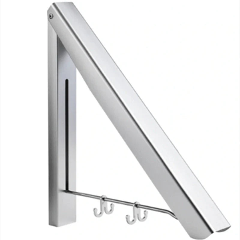 Stainless steel wall-mounted telescopic drying rack for small spaces