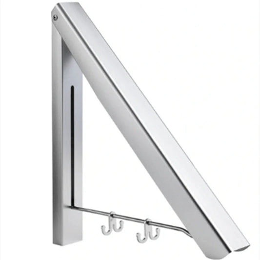Stainless steel wall-mounted telescopic drying rack for small spaces