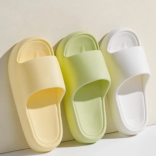 Cozy EVA foam slippers in a variety of vibrant colors with thick, cushioned soles and a slip-resistant design for comfortable indoor wear