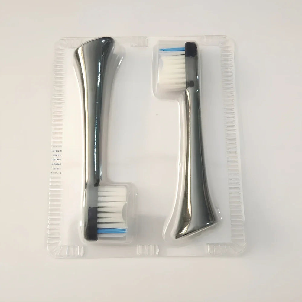 White waterproof electric toothbrush with inductive charging base showing 5 cleaning modes