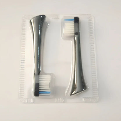 White waterproof electric toothbrush with inductive charging base showing 5 cleaning modes