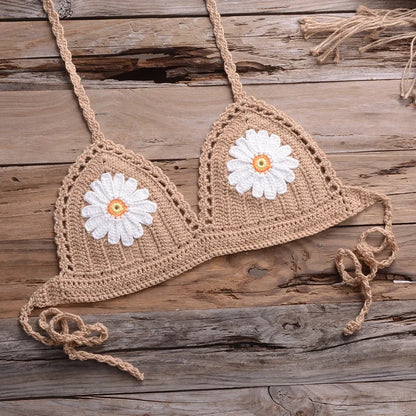 Two-piece bikini set in cotton-blend fabric with acrylic, showing jacket and pants in various colours like khaki and light blue