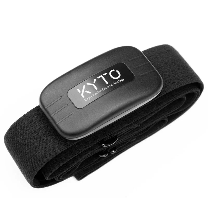 Black waterproof Bluetooth 4.0 heart rate monitor chest strap for fitness tracking