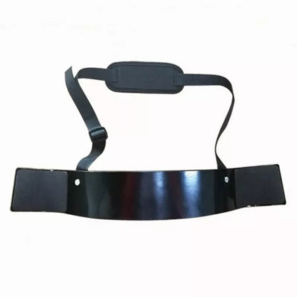 Aluminum alloy biceps training board with adjustable straps and sponge pads