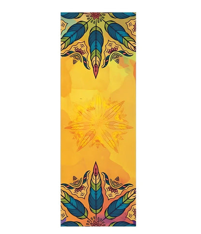 Microfiber yoga towel with mandala pattern measuring 183×63cm with 2mm thickness