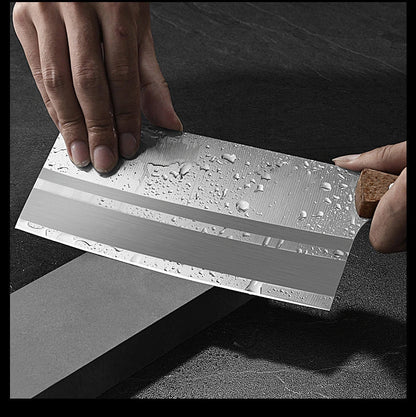 Premium stainless steel kitchen machete knife with ergonomic handle for comfortable slicing and dicing