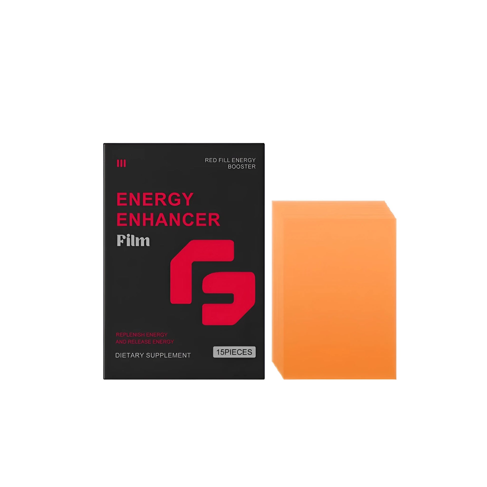 Pack of 15 energy enhancer herbal tablets containing green tea, moringa, turmeric, echinacea, ginkgo extracts and probiotics.