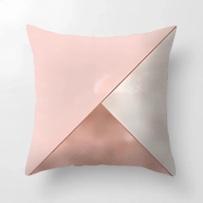45x45cm pink sofa cushion cover with peach skin fabric texture