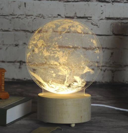 Soothing Jellyfish LED Lamp with remote control, creating a calming atmosphere in a bedroom or living room