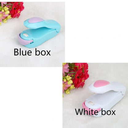Mini hand pressure heat sealing machine measuring 10cm with magnetic base for plastic bag food preservation