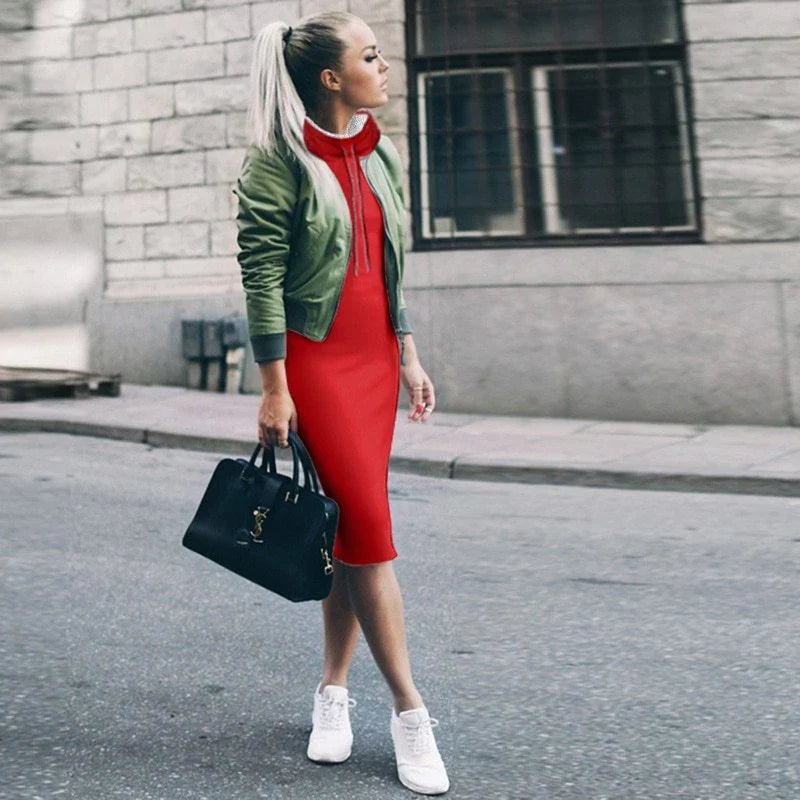 Elegant Long Sleeve Party Dress for Women - Versatile and Stylish