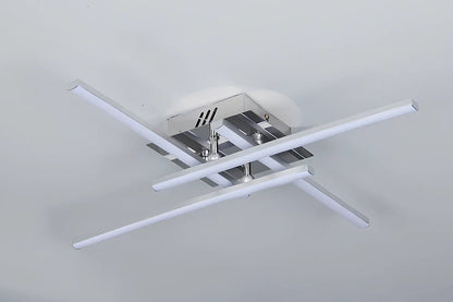 Square aluminium ceiling lamp with LED lighting measuring 480x480mm