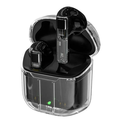 YX06 wireless TWS headphones in black, white, orange, or green colours with charging case