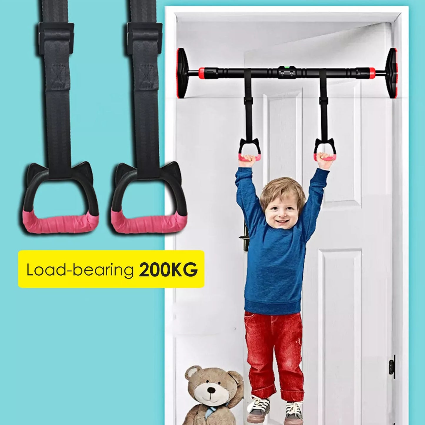 Children's adjustable training rings with black PP material and 1M or 2M rope options