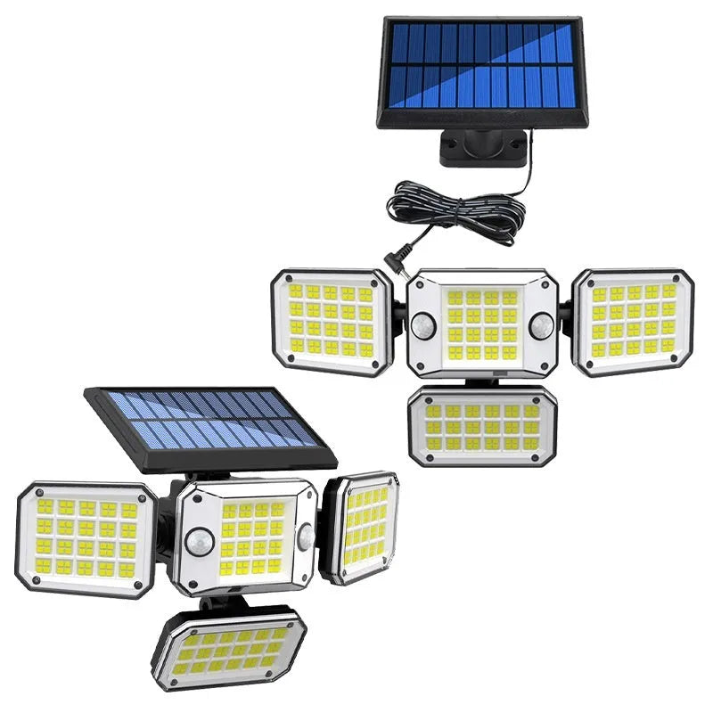 Solar garden lamp with motion sensor for outdoor pathway and entrance lighting