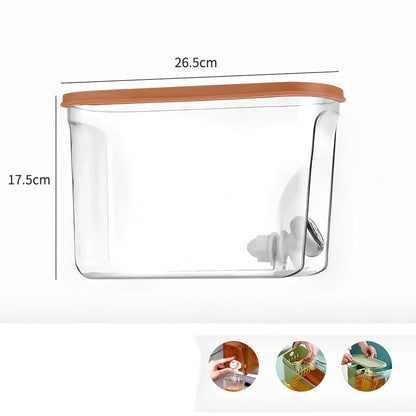 Home refrigerator water cooler with tap showing green colour option and 1-litre capacity bottle