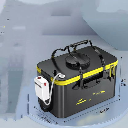 Thickened EVA Fish Protection Bucket with options for oxygen pump and multiple sizes
