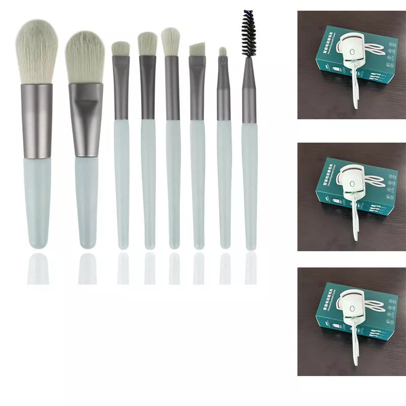 Electric Heating Eyelash Curler in white, pink, and green colors for safe, effective lash curling