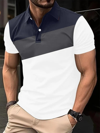 Men's loose fit short sleeve T-shirt with 3D digital printing in colour LM-PL047, sizes S to 3XL