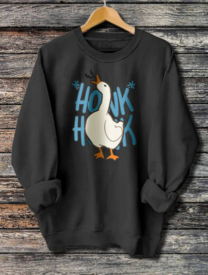 Women's Long Sleeved Honk Honk Printed Hoodie in various colors