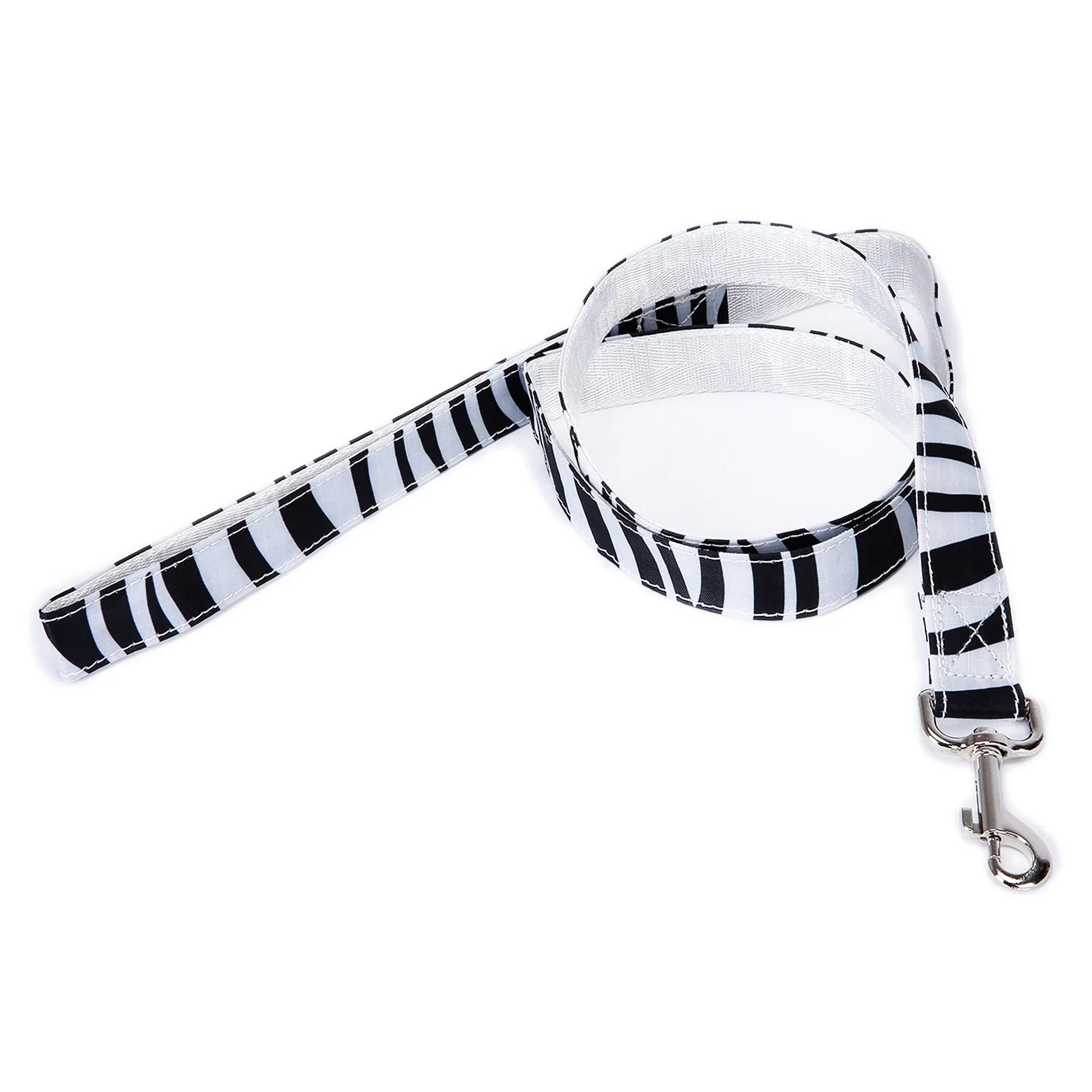 Black Christmas pet traction rope with plaid stripes showing hand holding design and 120cm length
