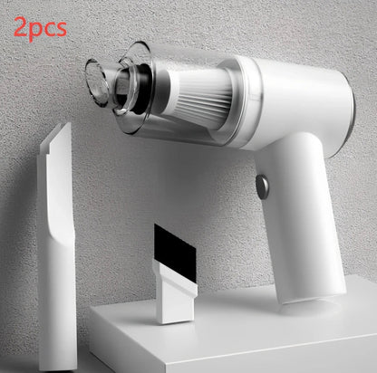 Portable cordless vacuum cleaner with USB charging for car and home use