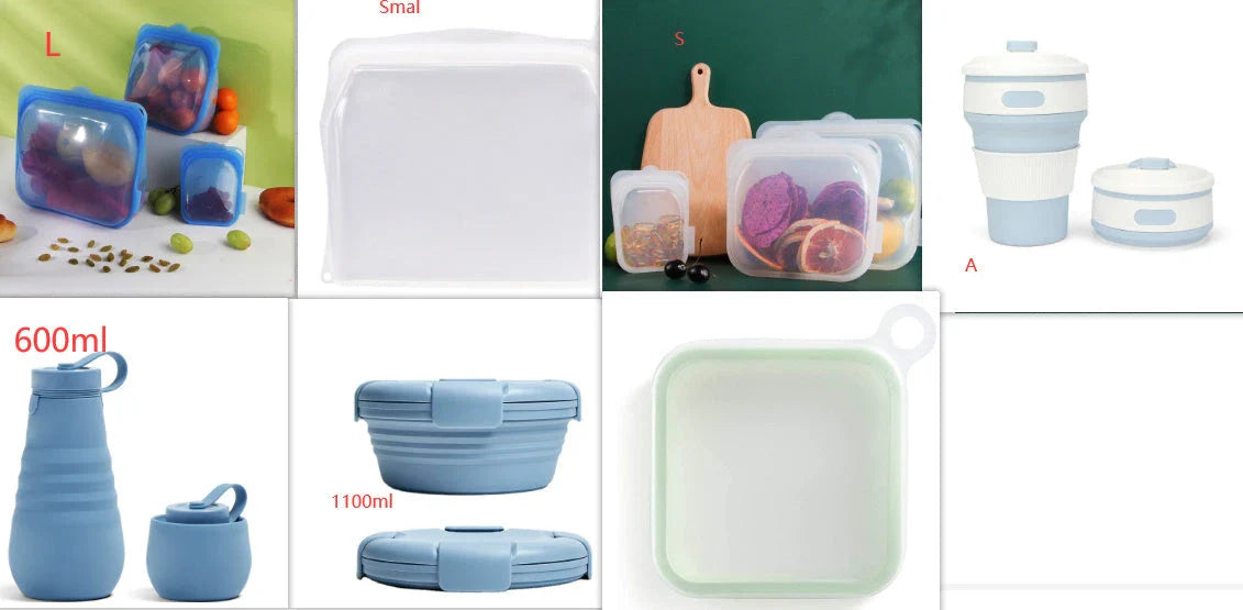 Silicone Sandwich Toast Box - Microwave and Fridge-Safe Portable Lunch Container