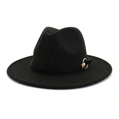 Classic jazz top hat in wool blend available in Dark Grey, Beige, and Black