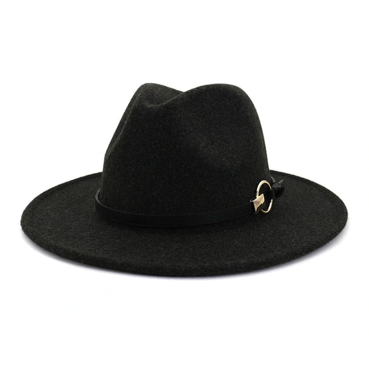 Classic jazz top hat in wool blend available in Dark Grey, Beige, and Black