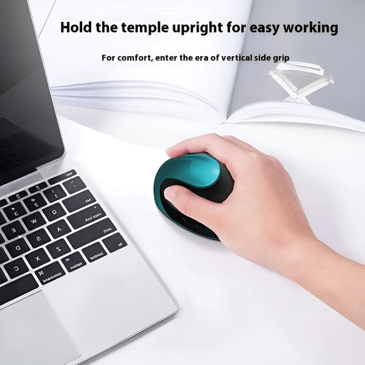 Rechargeable ergonomic vertical wireless mouse in multiple colours with Android charging port
