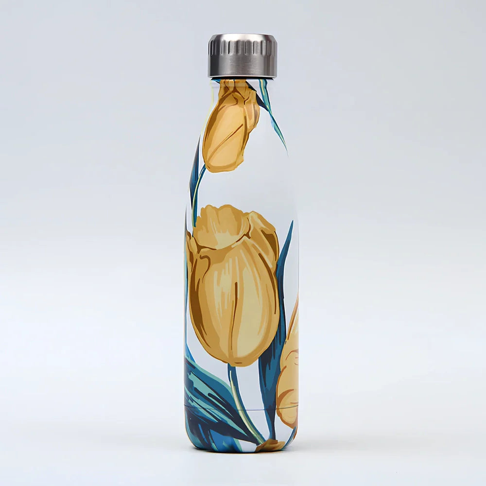 500ml stainless steel sports bottle in various colours with vacuum insulation and secure lid for gym use