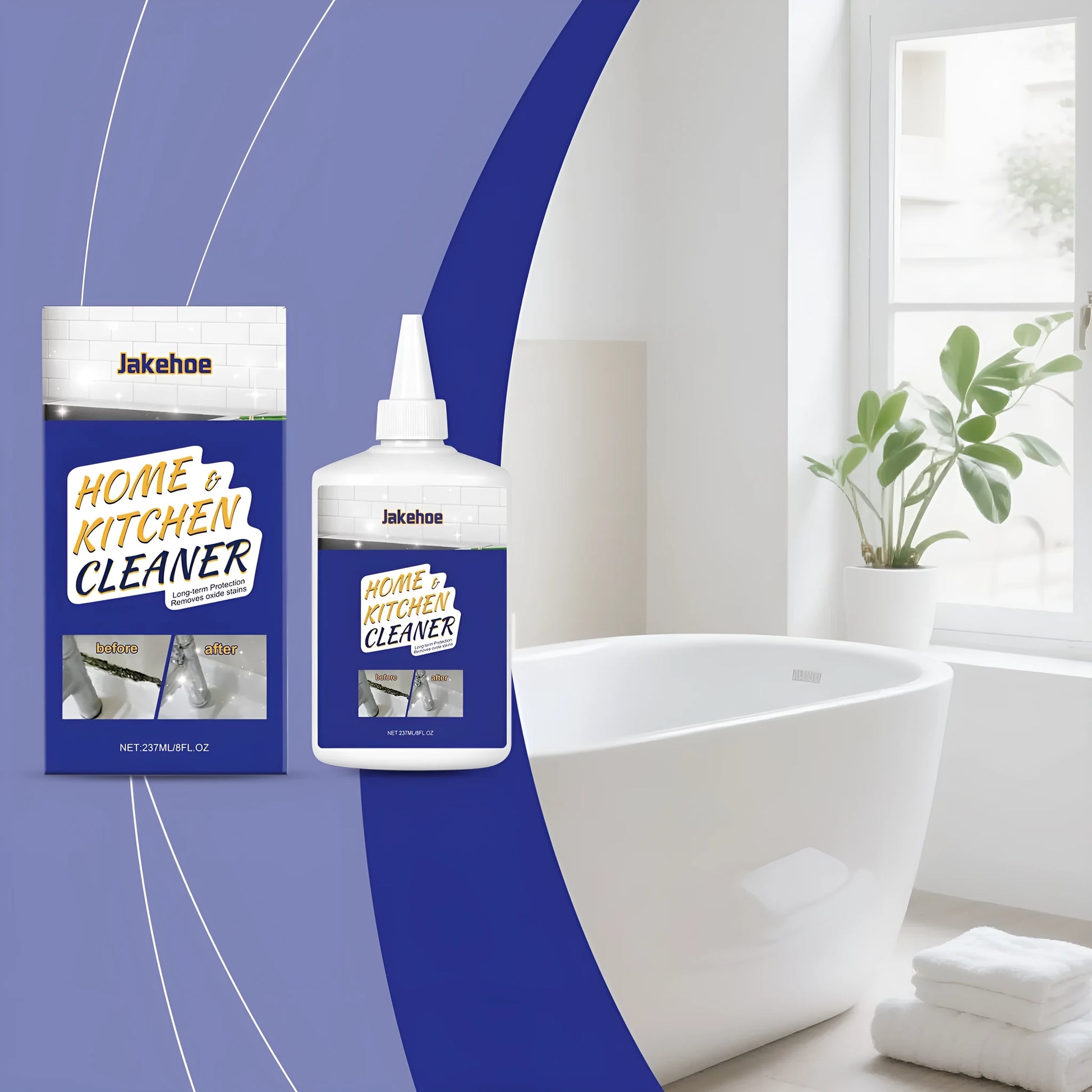 A 237ml tube of thick, blue decontamination gel for cleaning kitchen and bathroom surfaces.