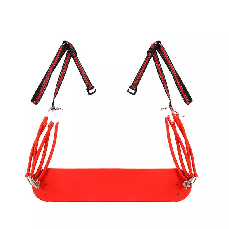 Horizontal bar auxiliary belt with elastic rope resistance for adjustable workout intensity