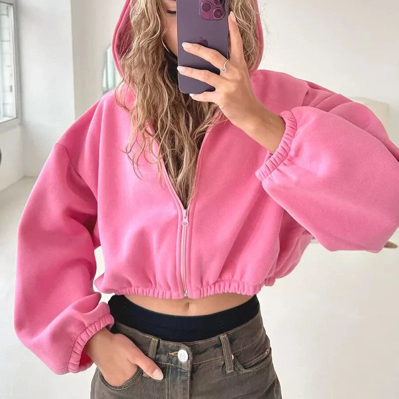 Stylish women's solid color hoodies in various colors for everyday comfort