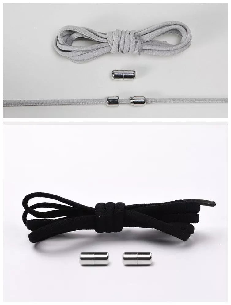 Lazy Laces shoe laces with metal buckles in various colors for a secure fit