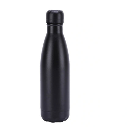 Stainless steel vacuum insulated water bottle with rubber painted surface in various colors