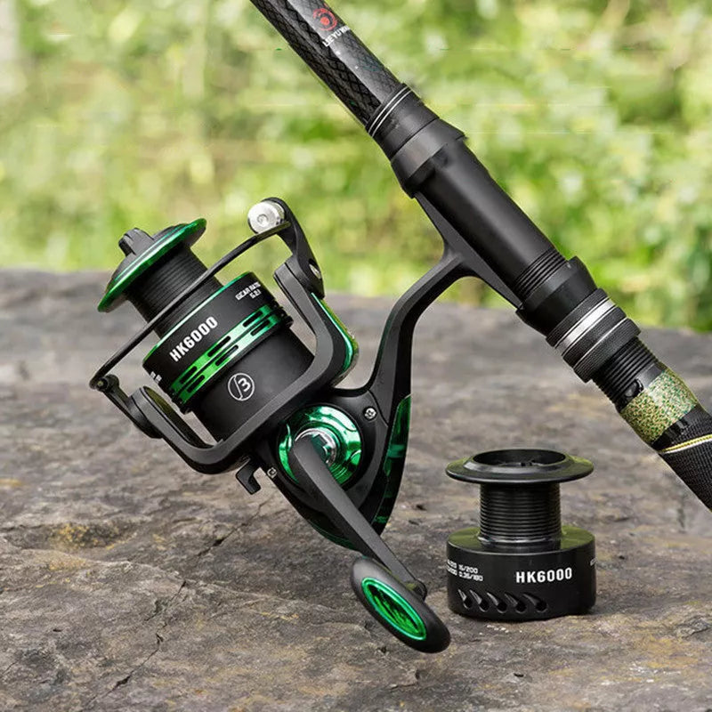 Hunting King Metal Reel with zinc alloy transmission core and metal folding handle